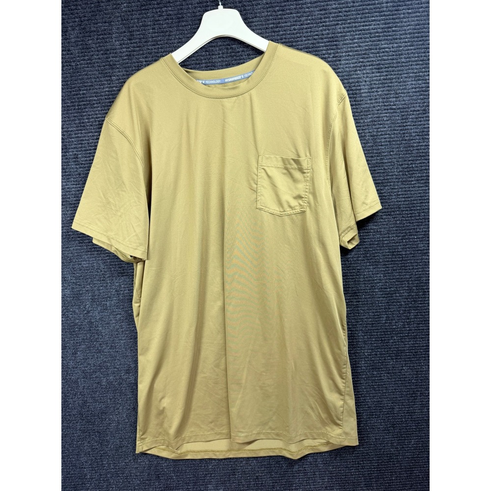 Arctic Cool Mens XXL HydroFreeze X Tech Pocket T-Shirt Tan Performance Tee